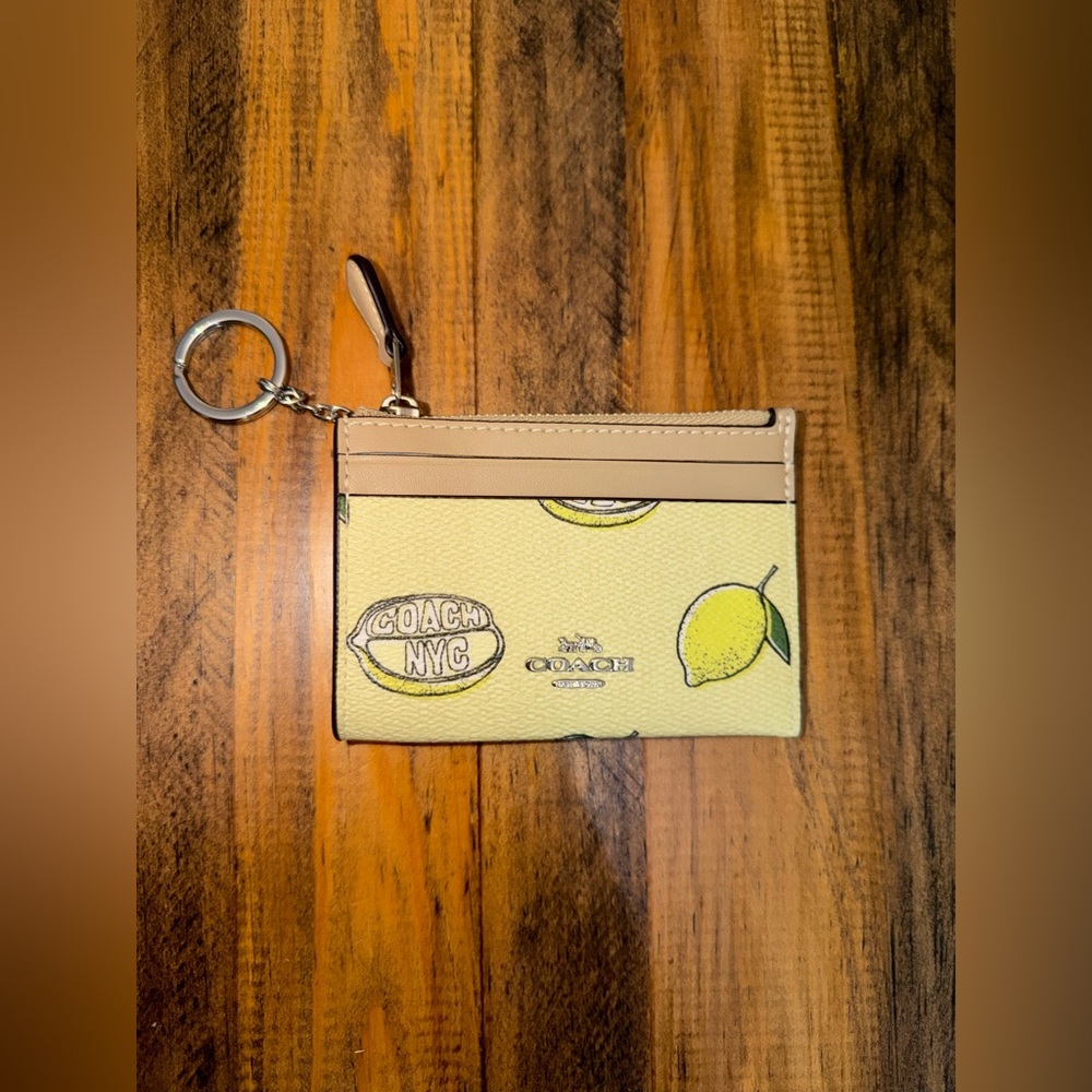 Coach Yellow Lemon Card Holder